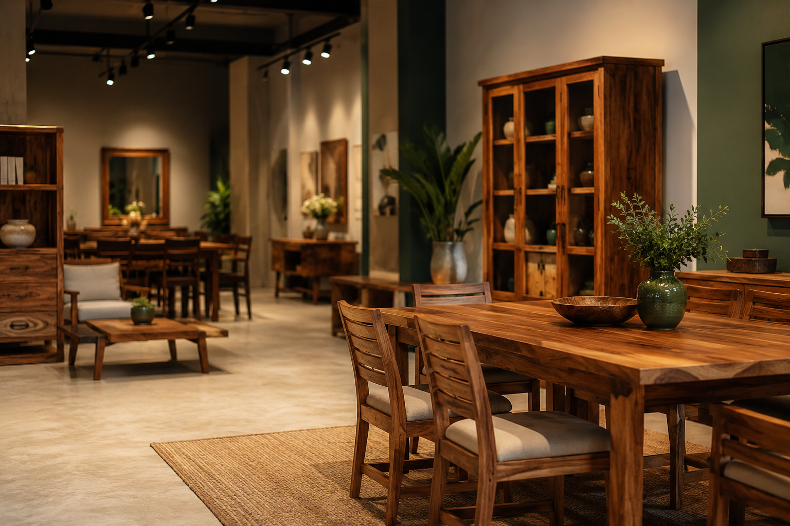 Walk-in customer browsing the Shastri Concept Furniture showroom in Ghaziabad